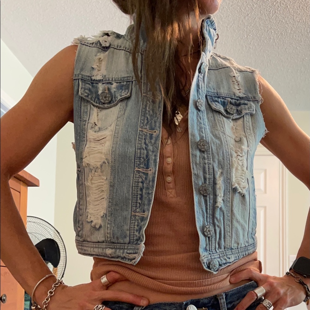 2 for $20 Distressed Denim Vest